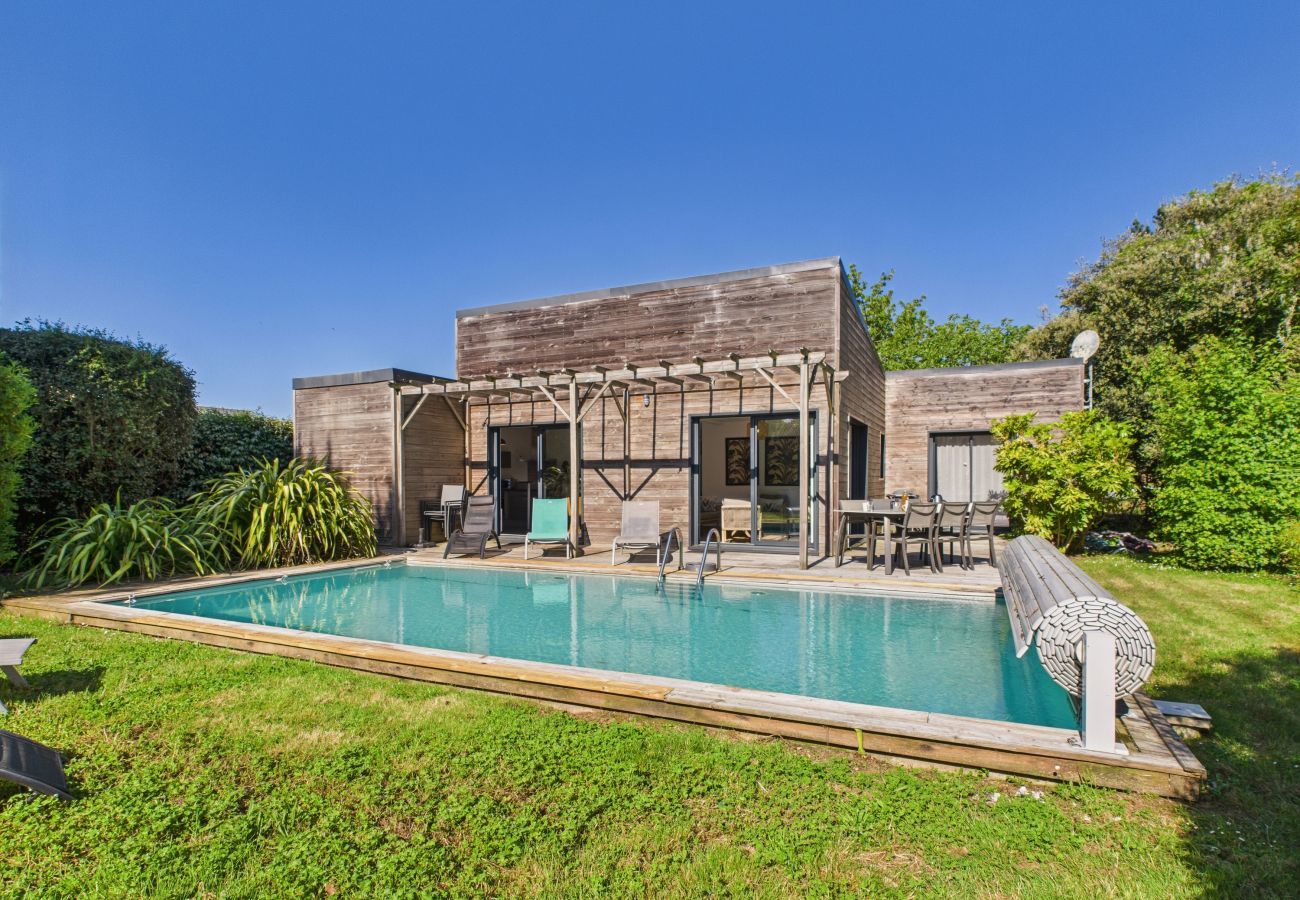 Casa en Saint-Vincent-sur-Jard - Piscina climatizada, 750 m playa, 4 adultos - 4 niños