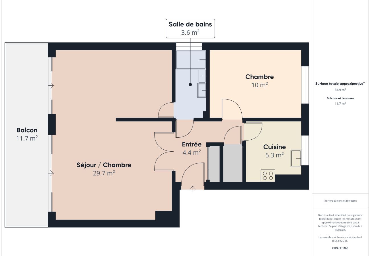 Apartamento en Le Pouliguen - Balcón frente al mar para 4 personas