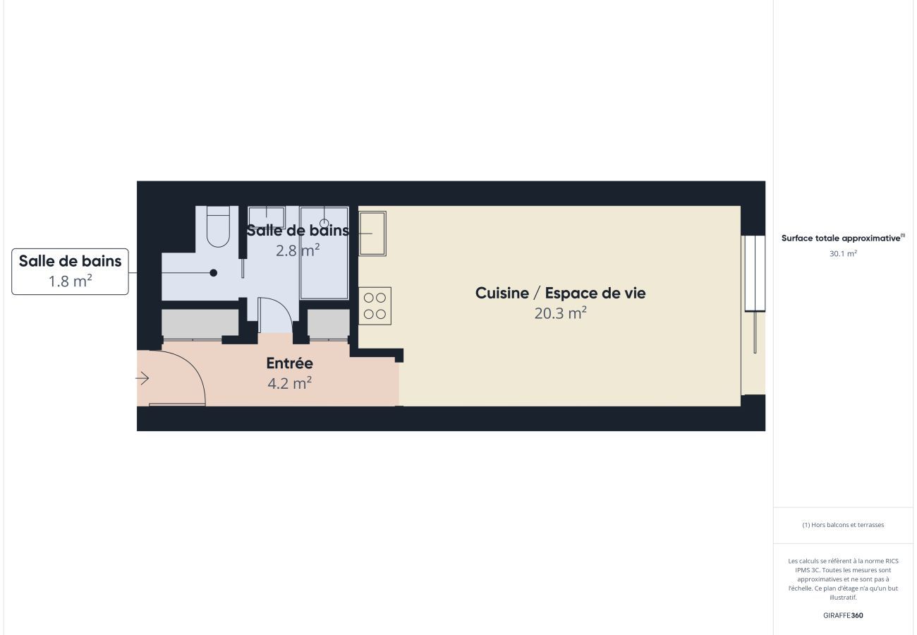 Estudio en Les Sables-d´Olonne - Estudio vista mar para 4 – a 40 m de la playa