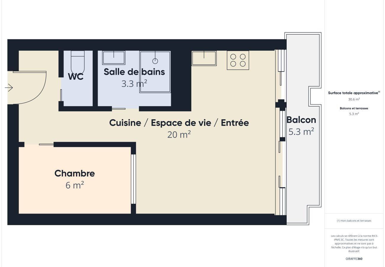 Apartamento en Arzon - Apartamento para 2 con balcón junto al mar