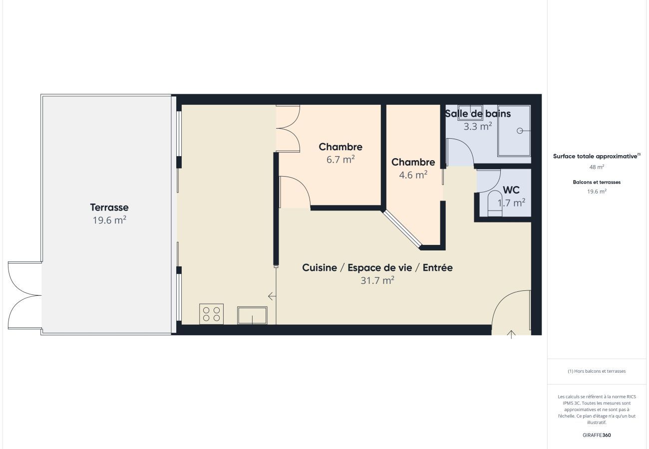 Apartamento en Saint-Hilaire-de-Riez - A 20 m de la playa, apartamento para 4, terraza
