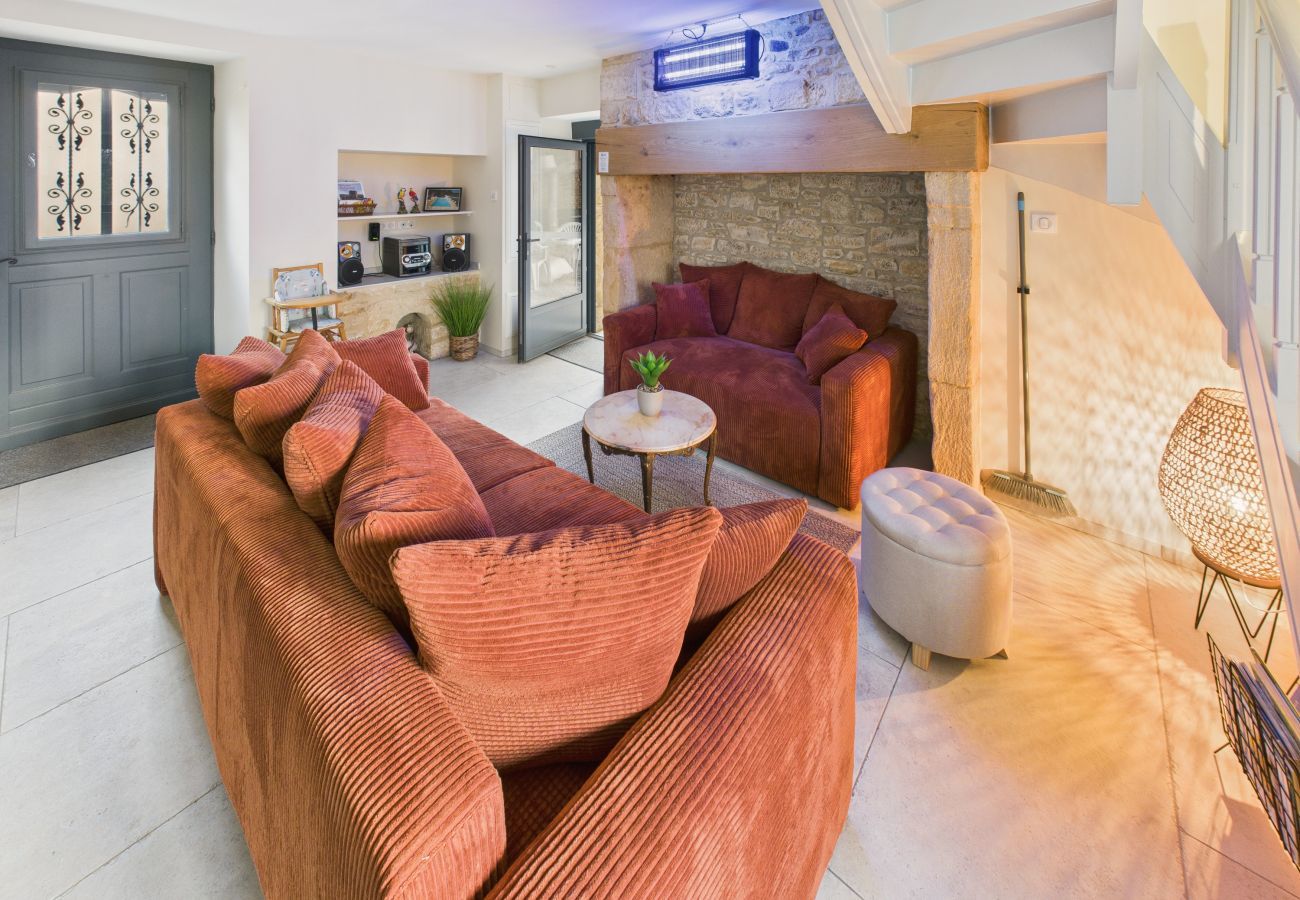 Casa en Saint-Crépin-et-Carlucet - Piscina compartida – Casa rural en el campo para 10