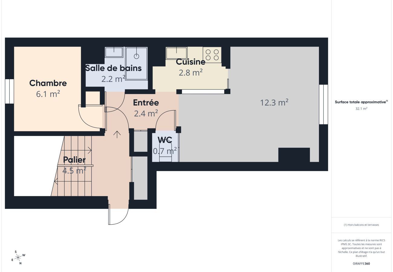 Apartamento en Arzon - Piscina comunitaria, playa a 300m, para 2