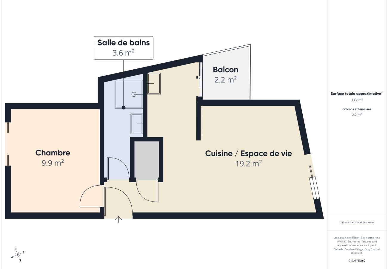 Apartamento en La Baule-Escoublac - A 250 m de la playa de La Baule – apto 2
