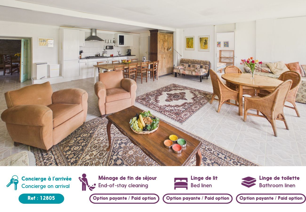 Casa rural en Fanlac - Casa con gran terraza y jardín para 9