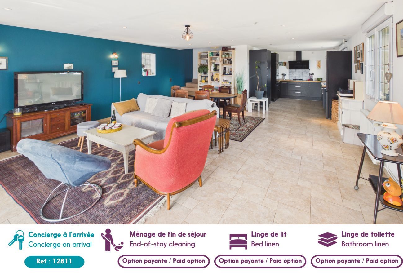 Casa en Treffiagat - Casa para 6 con jacuzzi y gran jardín
