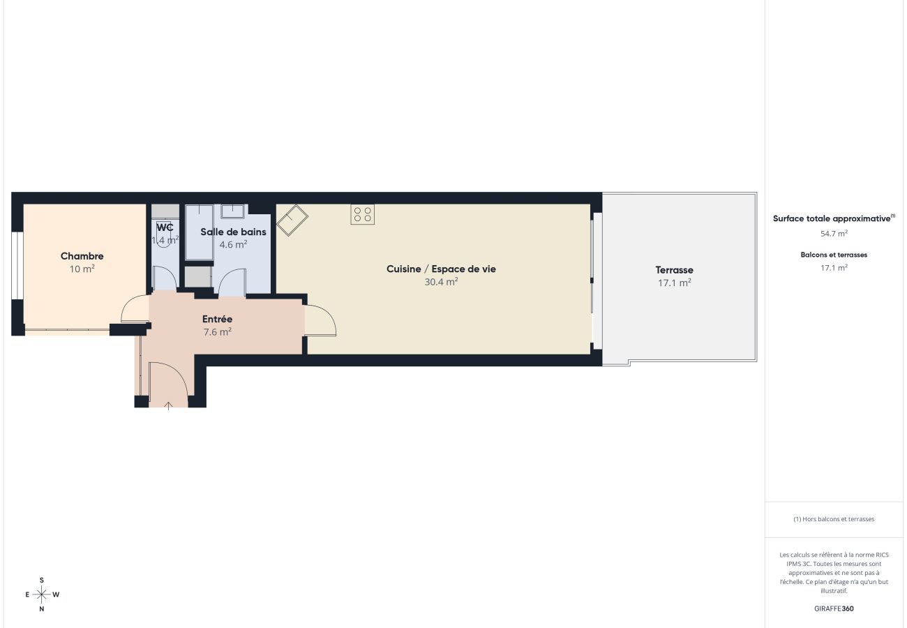 Apartamento en Saint-Hilaire-de-Riez - Vistas al mar con terraza, 2 adultos 2 niños