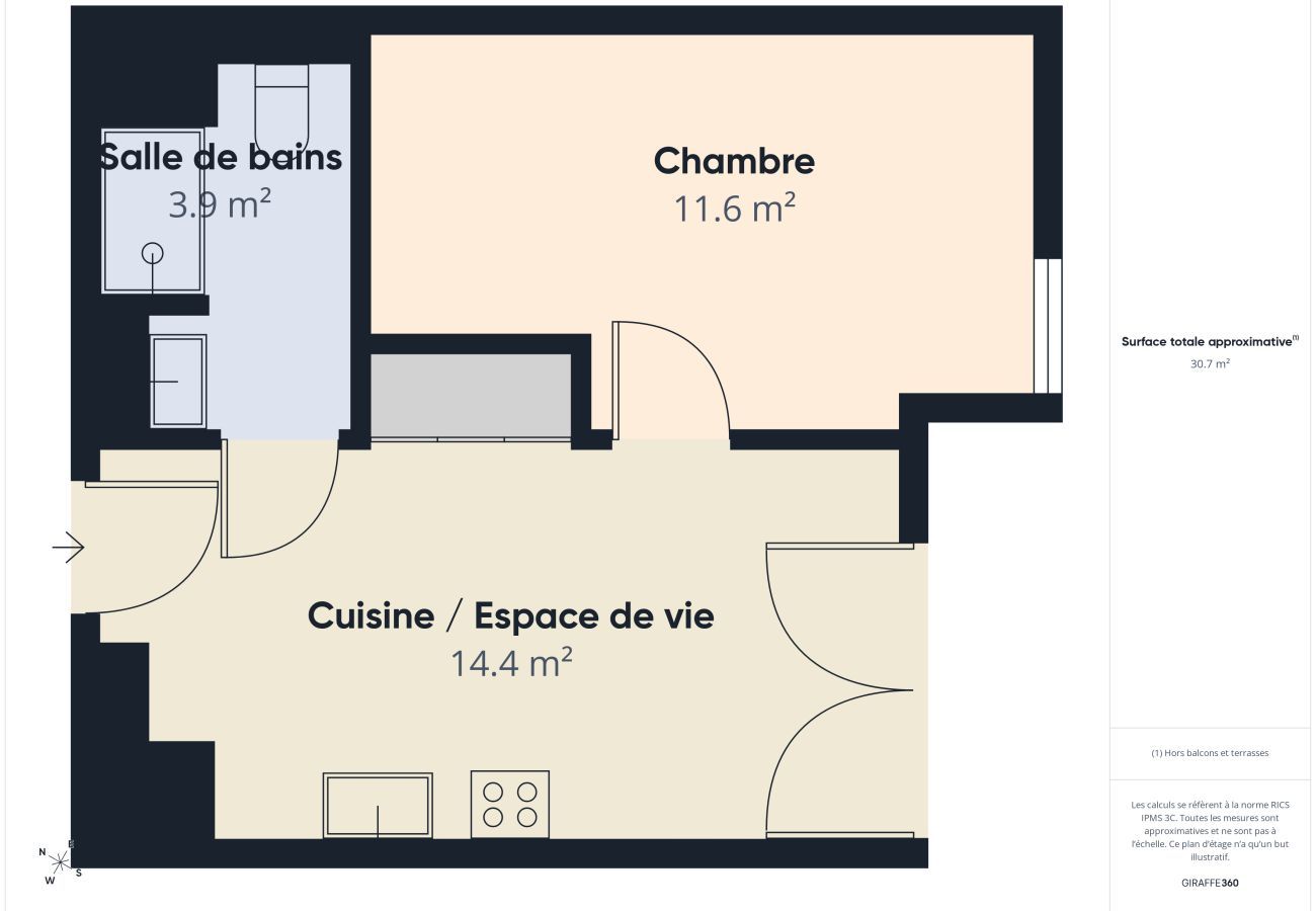Apartamento en Biscarrosse - Apto Twin Fin para 4 - Piscina común
