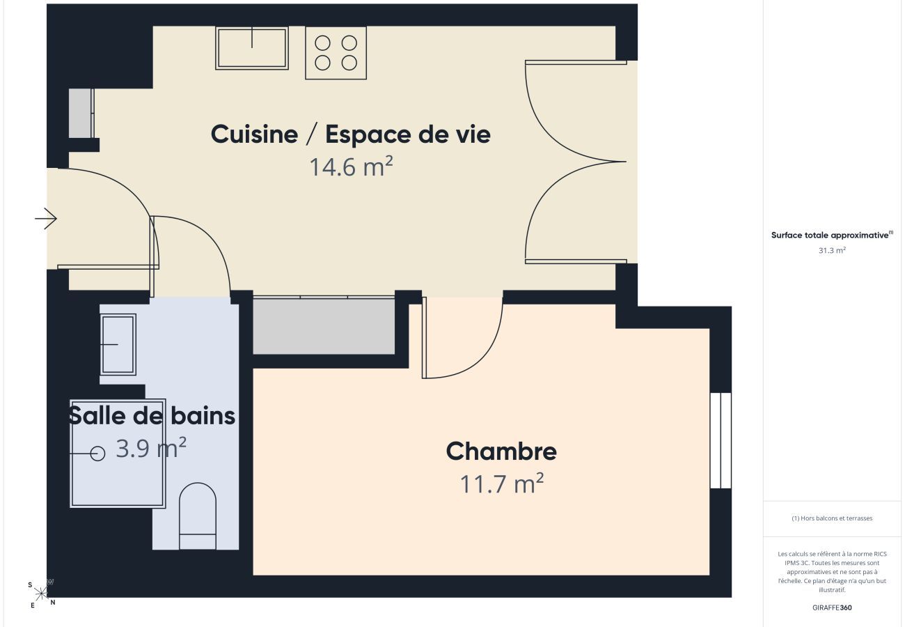 Apartamento en Biscarrosse - Le Swallow - Apto 4 pers. - Piscina común