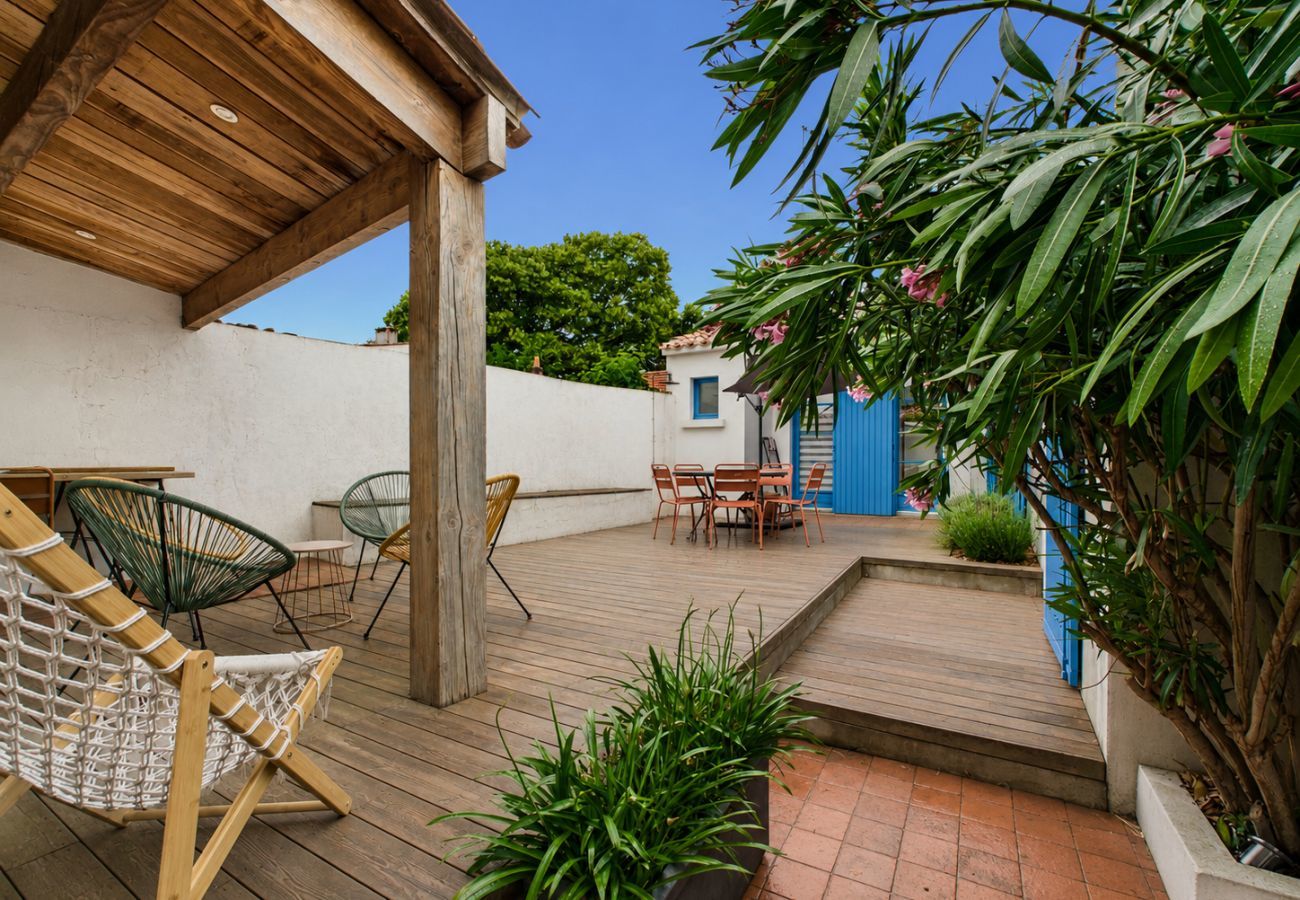 Casa en Saint-Gilles-Croix-de-Vie - Casa para 5 con jardín, cerca de la playa