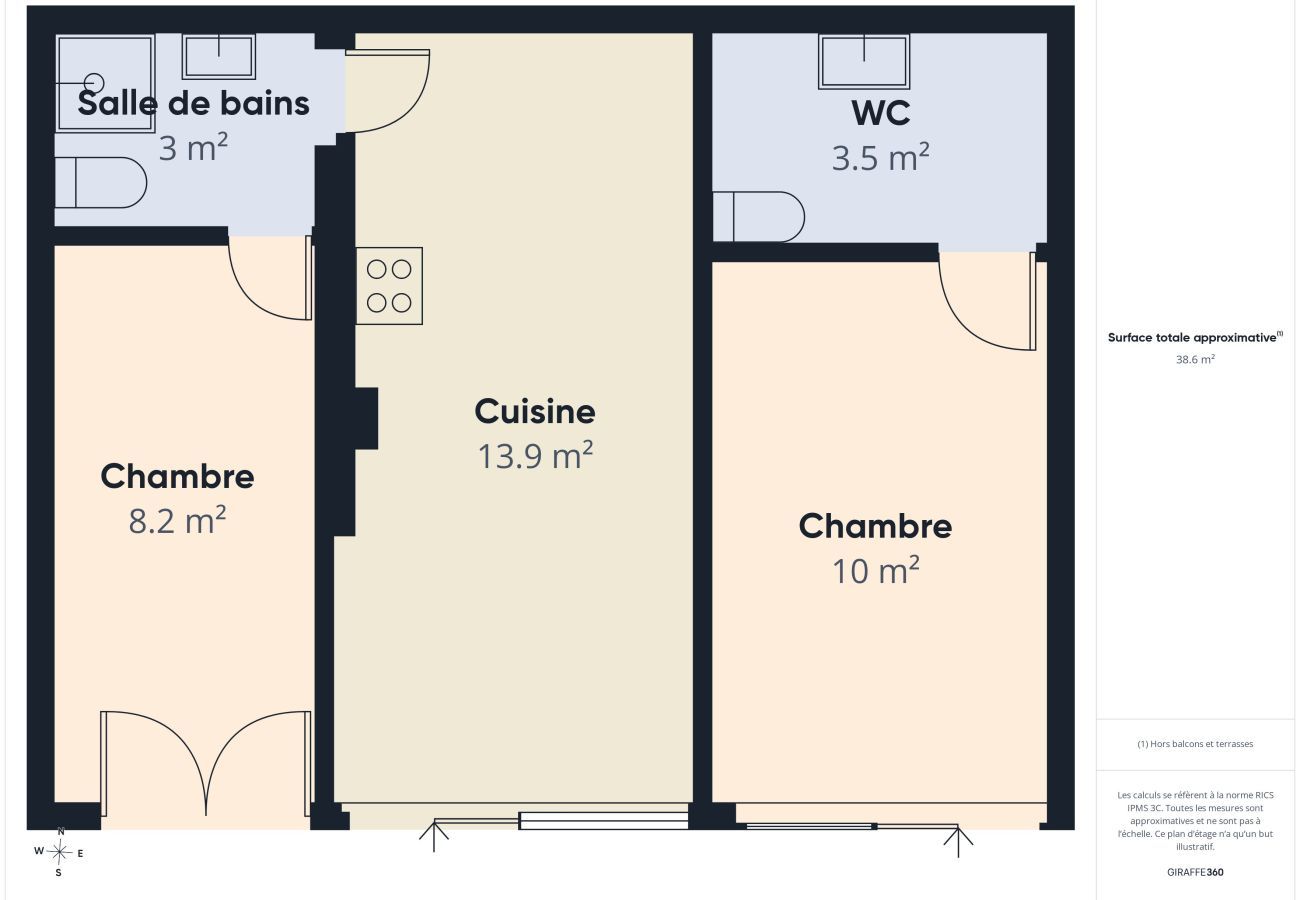 Apartamento en Jard-sur-Mer - Playa cerca, piso para 4 con terraza