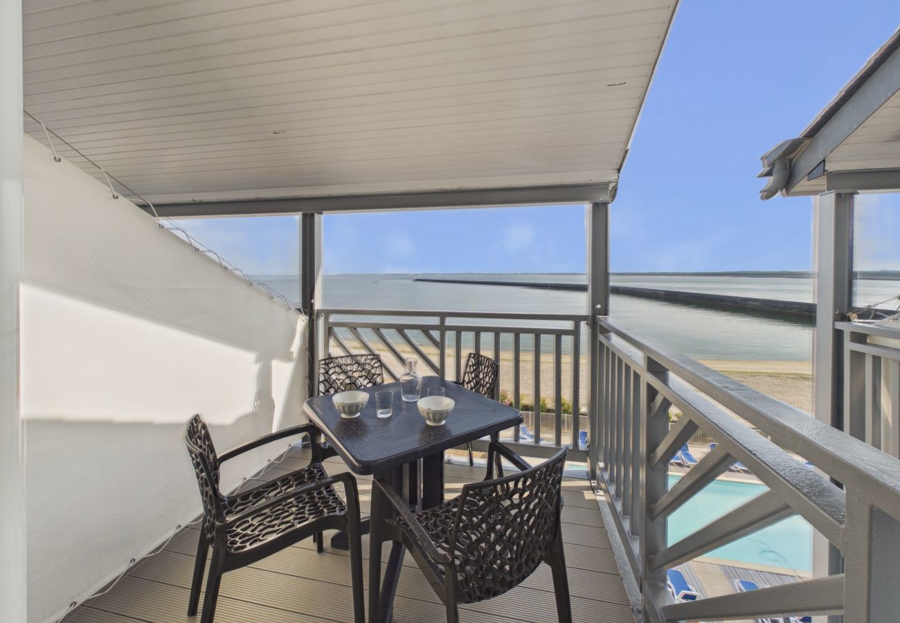 Apartamento en Le Croisic - Apartamento para 2 con vistas al mar y piscina