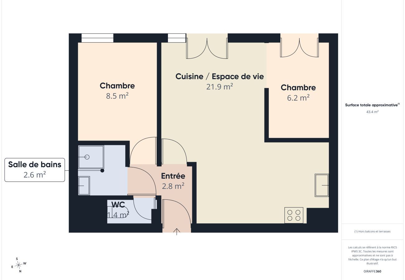 Apartamento en Les Sables-d´Olonne - Cerca del Puerto Olona - Apartamento 4 pers