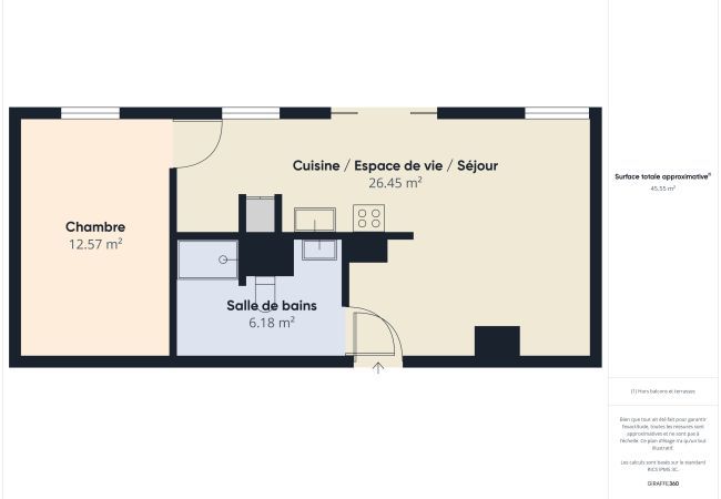 Appartement à Pléneuf-Val-André - Appart pour 2 - 50 m de la plage du Val André Appartement à Pléneuf-Val-André - Appart pour 2 - 50 m de la plage du Val André