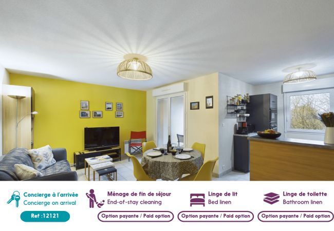 Appartement à Pont-l´Abbé - Pont L'Abbé, appartement pour 4 avec balcon Appartement à Pont-l´Abbé - Pont L'Abbé, appartement pour 4 avec balcon