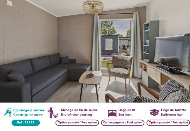 Chalet à Saint-Gilles-Croix-de-Vie - Chalet neuf pour 6 avec piscine chauffée à l'année Chalet à Saint-Gilles-Croix-de-Vie - Chalet neuf pour 6 avec piscine chauffée à l'année