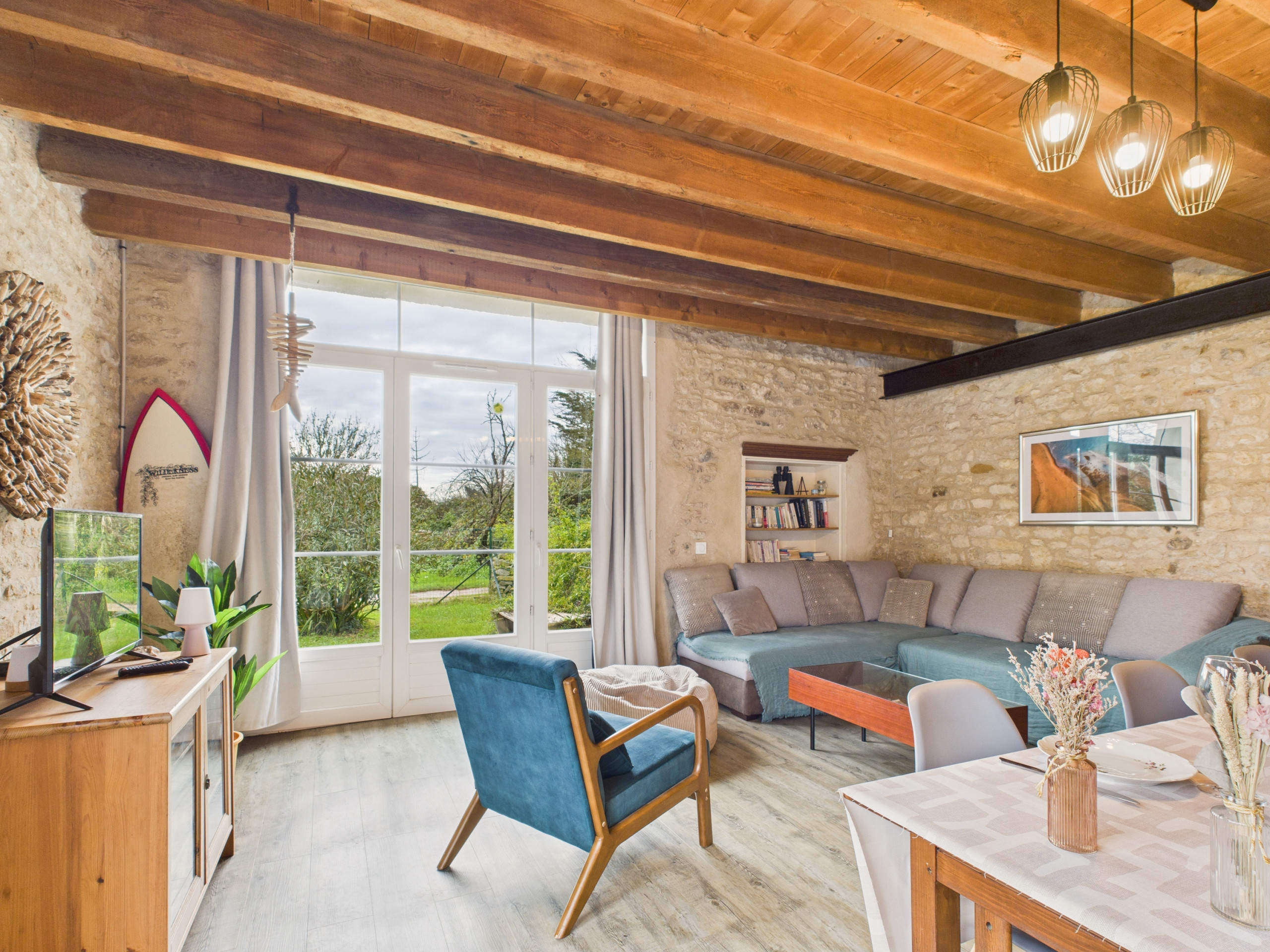  à Saint-Vincent-sur-Jard - Maison en pierre pour 4 adultes/2enfants avec jardin