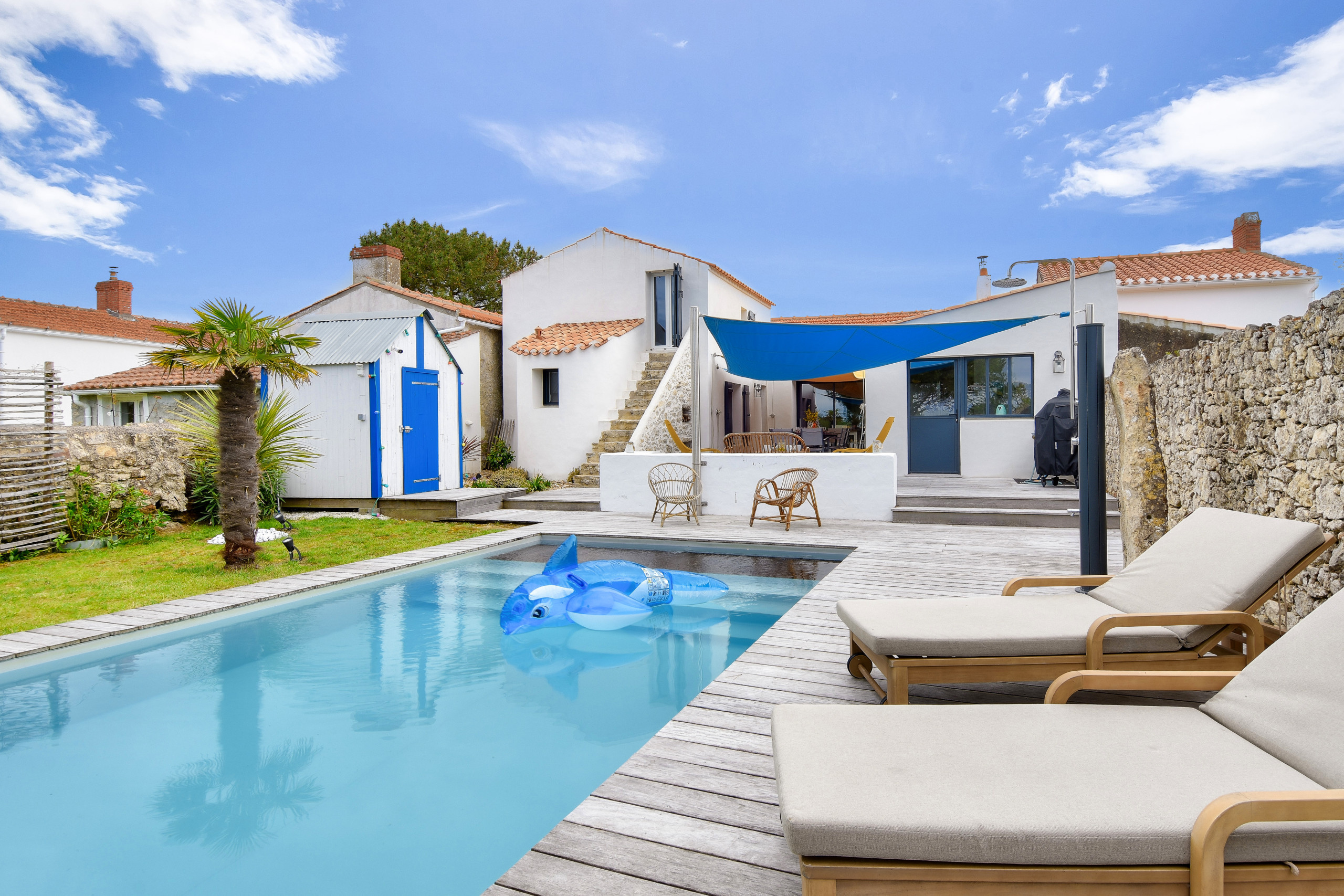  à La Guérinière - Piscine chauffée, jardin, magnifique villa pour 10