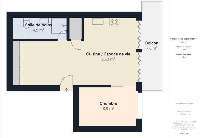 Appartement à Pornichet - Vue mer - Appart pour 2 adultes et 1 enfant  Appartement à Pornichet - Vue mer - Appart pour 2 adultes et 1 enfant