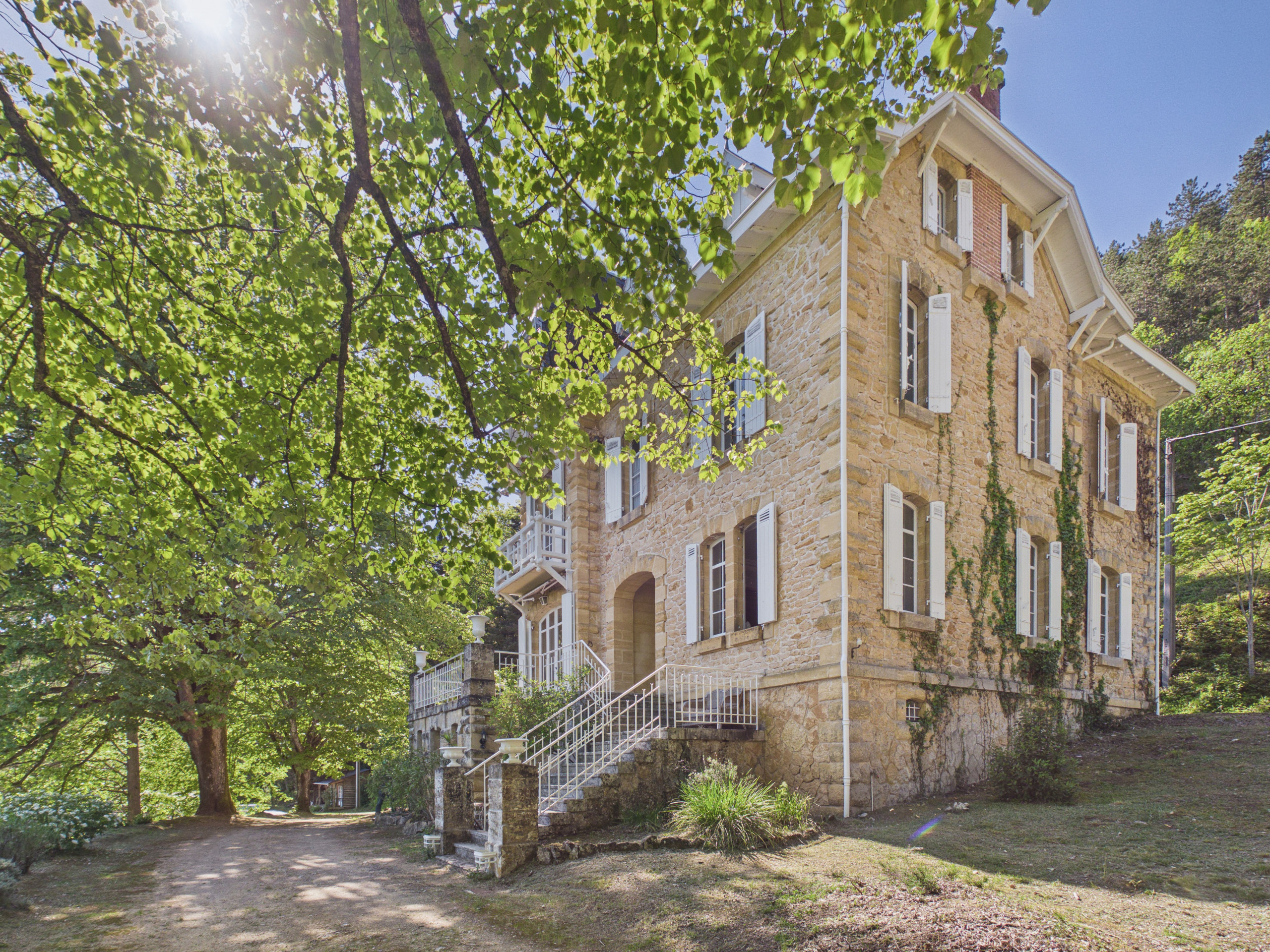  à Saint-Léon-sur-Vézère - Grand manoir avec terrasse et piscine pour 12