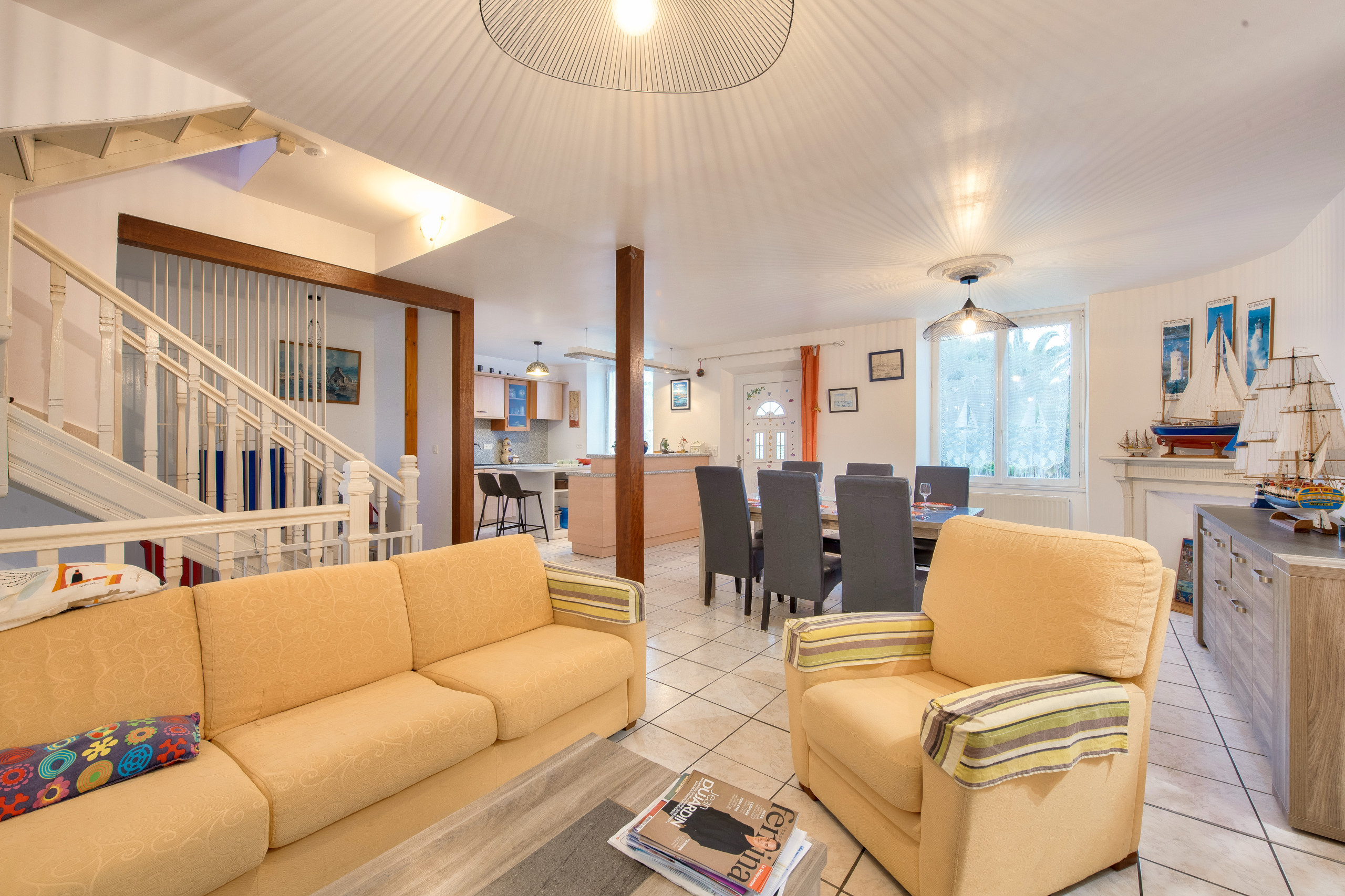  à Plouguerneau - 800m plage - grande maison pour 6 avec billard