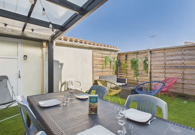 Maison mitoyenne à Bretignolles-sur-Mer - Plage à 500 m, maison pour 4 avec jardin