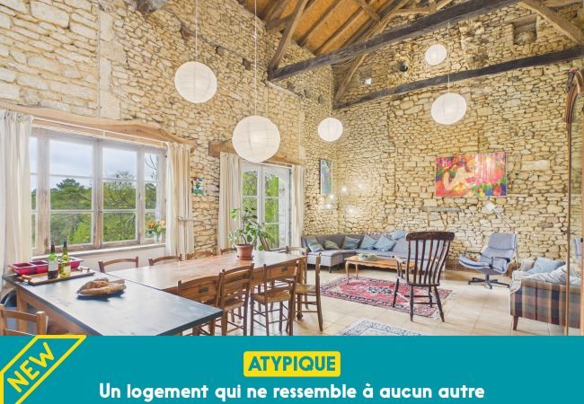 Gîte Rural à Fanlac - Grand gîte 11 pers avec piscine commune & nature