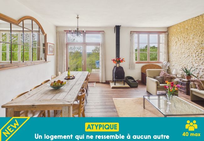 Gîte Rural à Fanlac - Gîte familial 6 pers. piscine commune & jardin