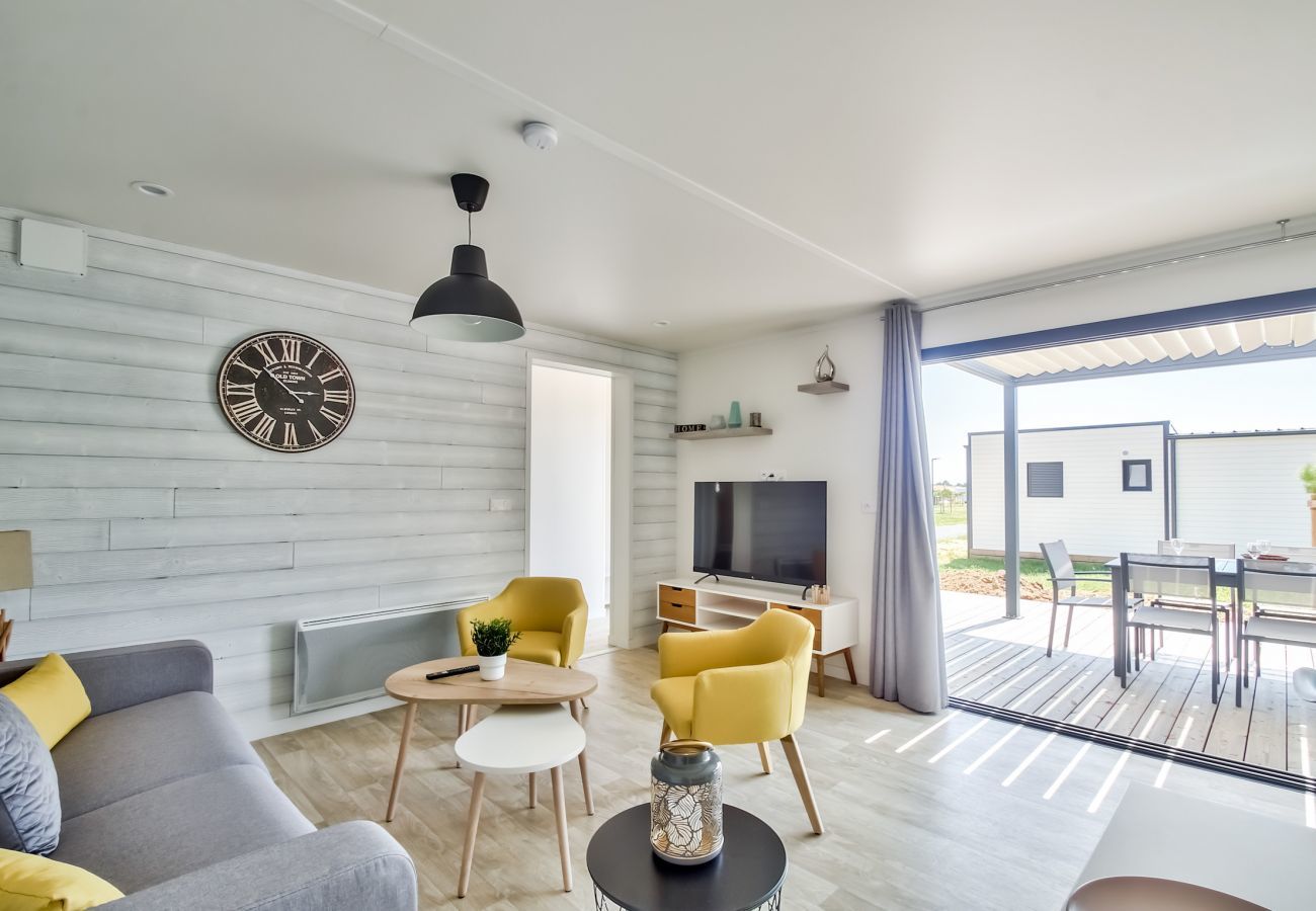 Chalet à Bretignolles-sur-Mer - Chalet pour 8 dans résidence avec piscine chauffée