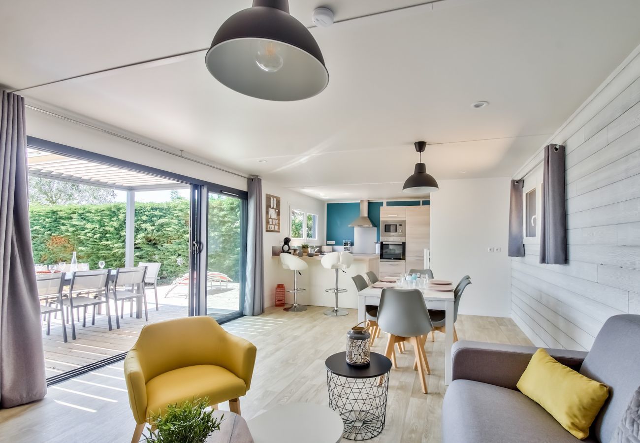 Chalet à Bretignolles-sur-Mer - Chalet pour 8 dans résidence avec piscine chauffée