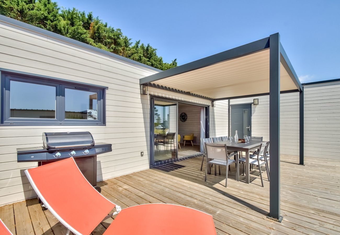 Chalet à Bretignolles-sur-Mer - Chalet pour 8 dans résidence avec piscine chauffée