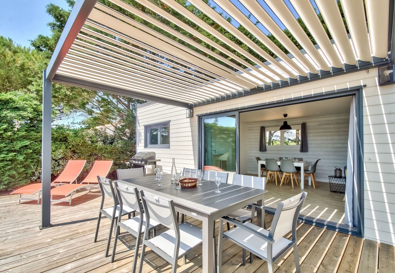 Chalet à Bretignolles-sur-Mer - Chalet pour 8 dans résidence avec piscine chauffée