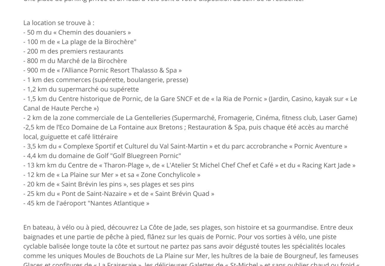 Appartement à Pornic - Face Mer, appartement pour 4 personnes