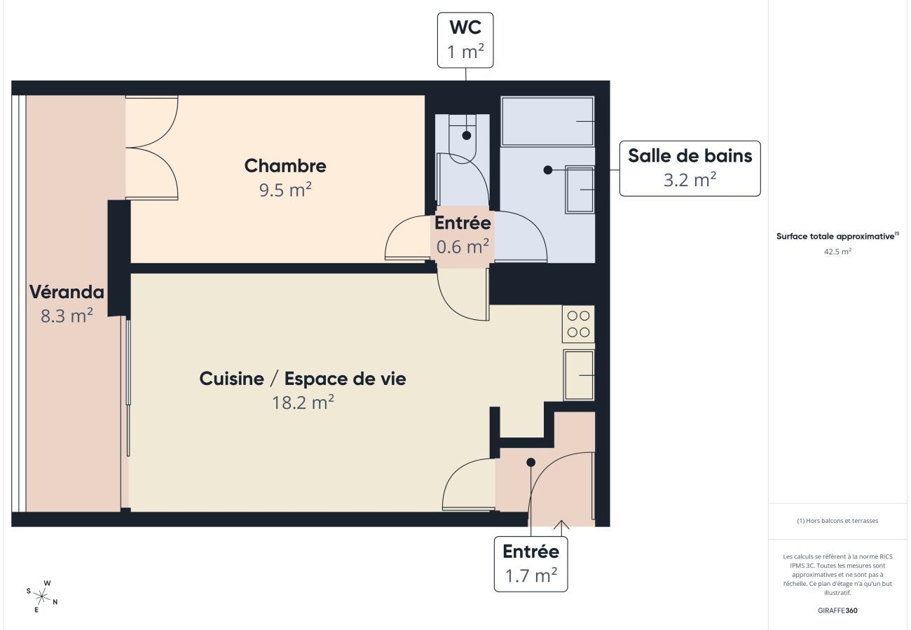 Appartement à Saint-Hilaire-de-Riez - Appartement pour 4 face mer