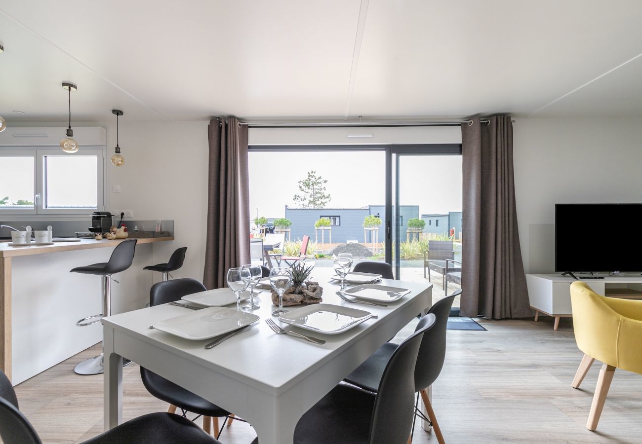 Chalet à Bretignolles-sur-Mer - Chalet climatisé pour 6- Piscine commune chauffée