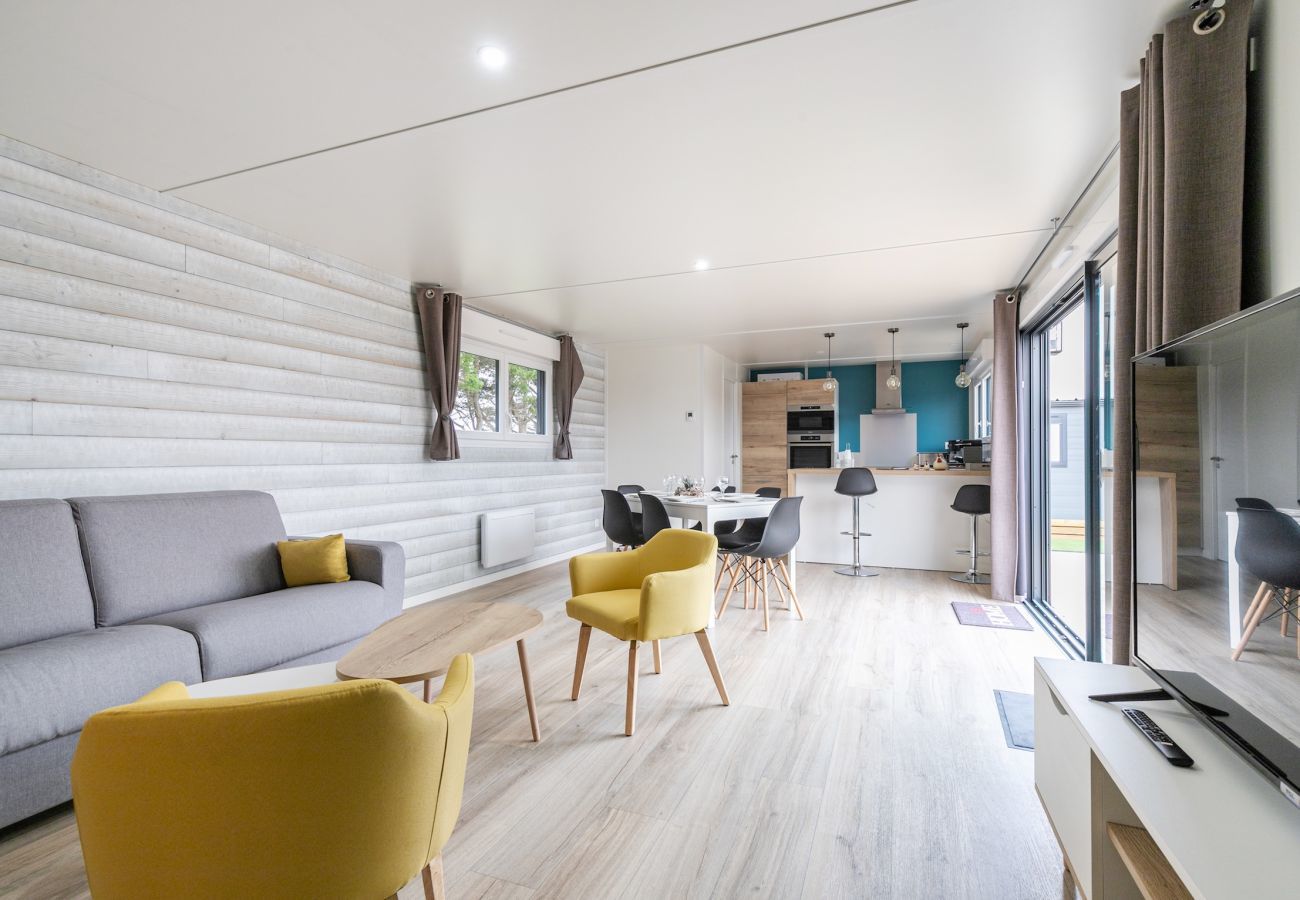 Chalet à Bretignolles-sur-Mer - Chalet climatisé pour 6- Piscine commune chauffée
