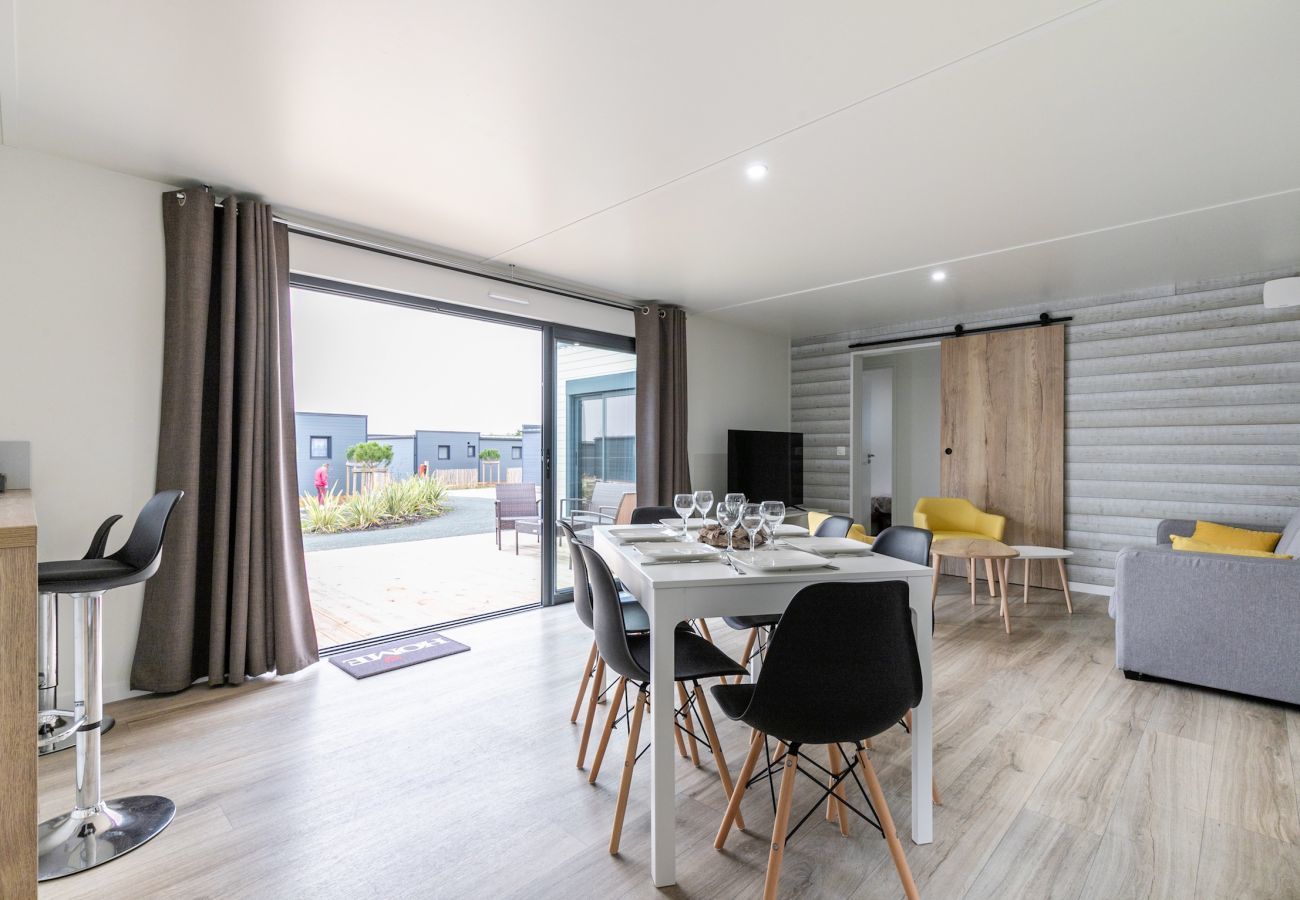 Chalet à Bretignolles-sur-Mer - Chalet climatisé pour 6- Piscine commune chauffée