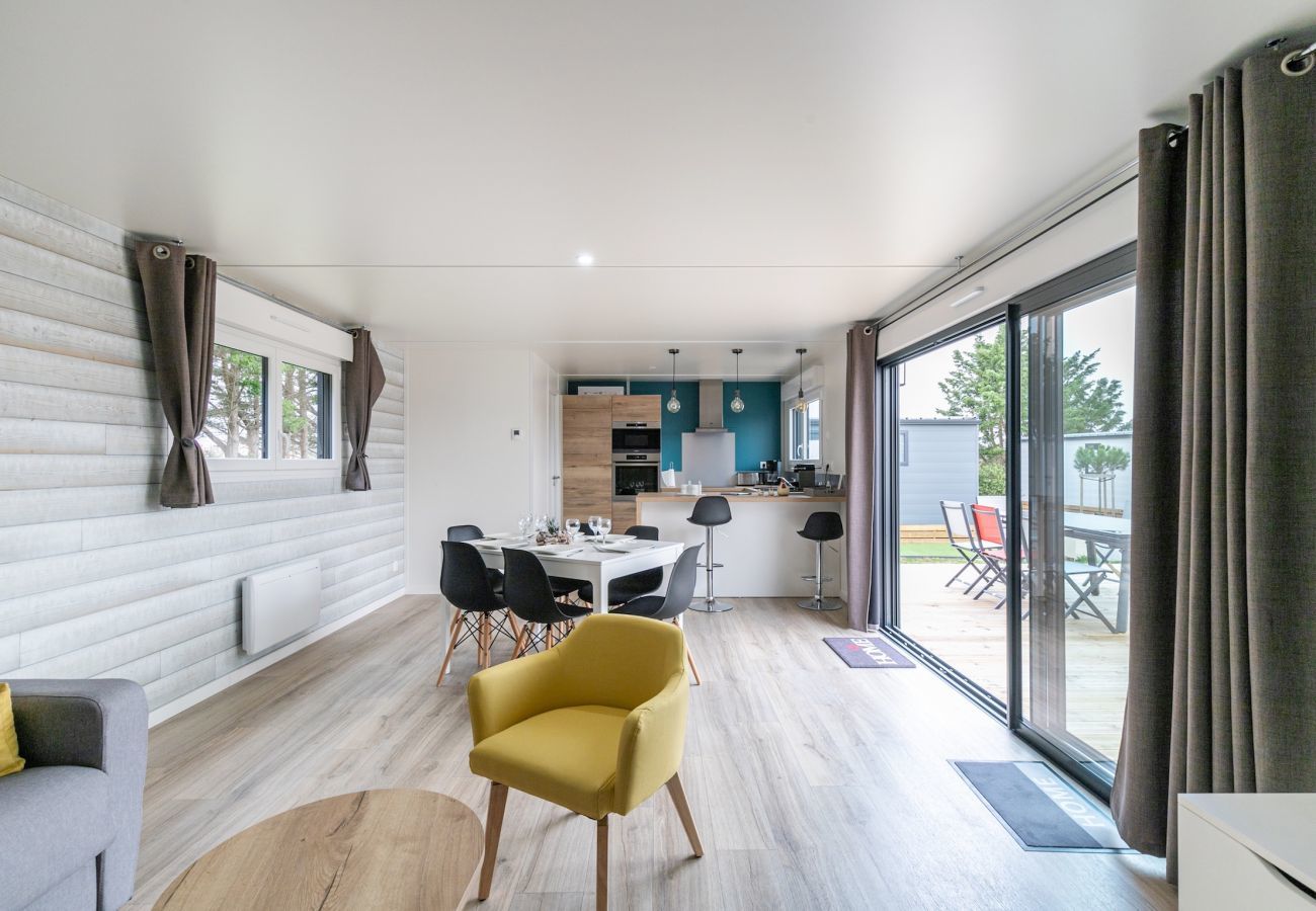 Chalet à Bretignolles-sur-Mer - Chalet climatisé pour 6- Piscine commune chauffée