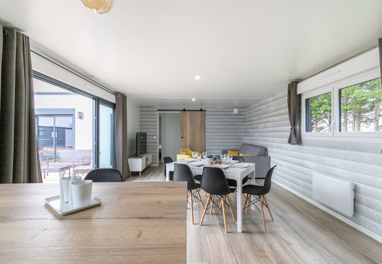 Chalet à Bretignolles-sur-Mer - Chalet climatisé pour 6- Piscine commune chauffée