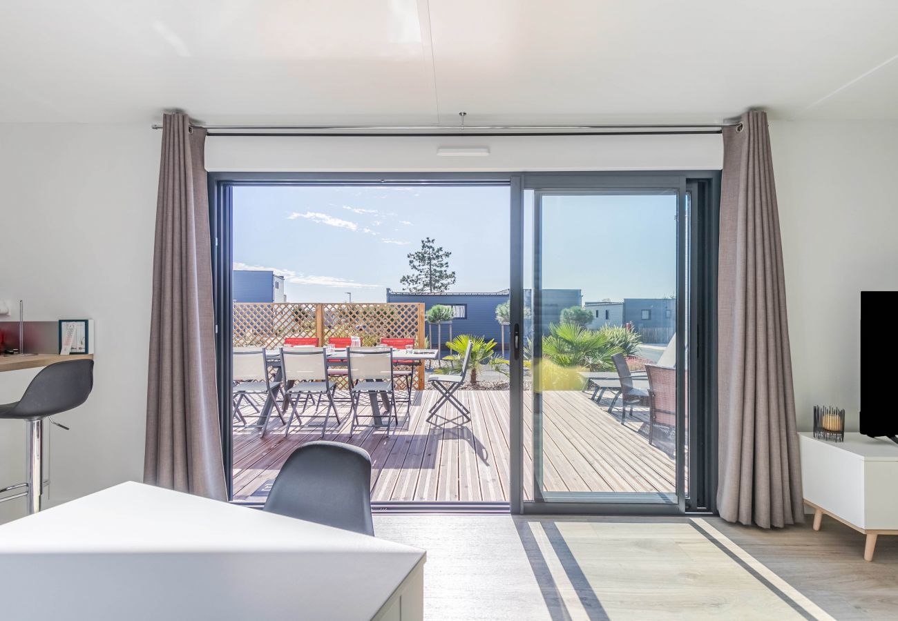 Chalet à Bretignolles-sur-Mer - Chalet climatisé pour 6- Piscine commune chauffée