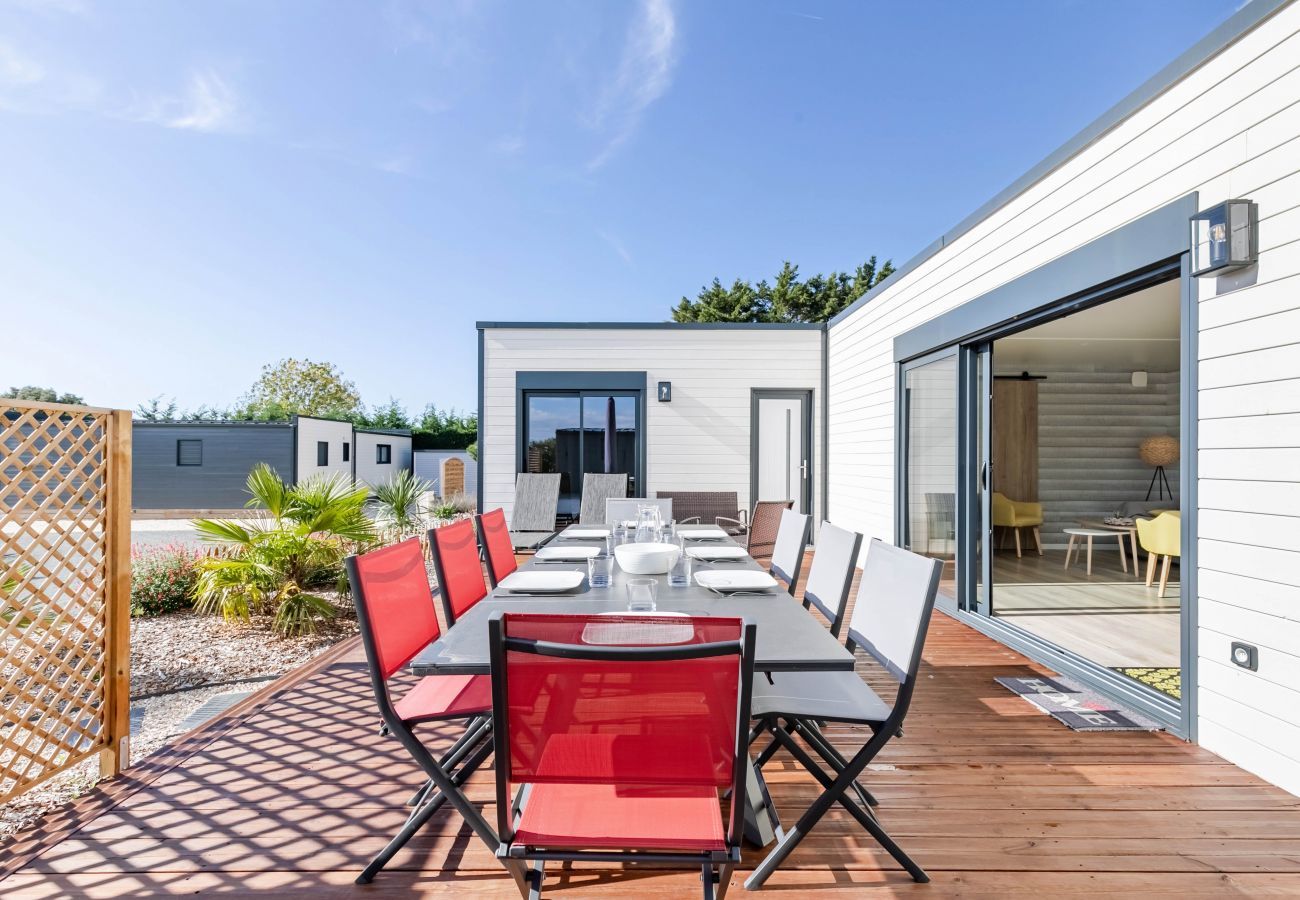 Chalet à Bretignolles-sur-Mer - Chalet climatisé pour 6- Piscine commune chauffée