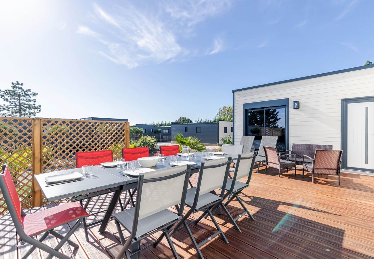 Chalet à Bretignolles-sur-Mer - Chalet climatisé pour 6- Piscine commune chauffée