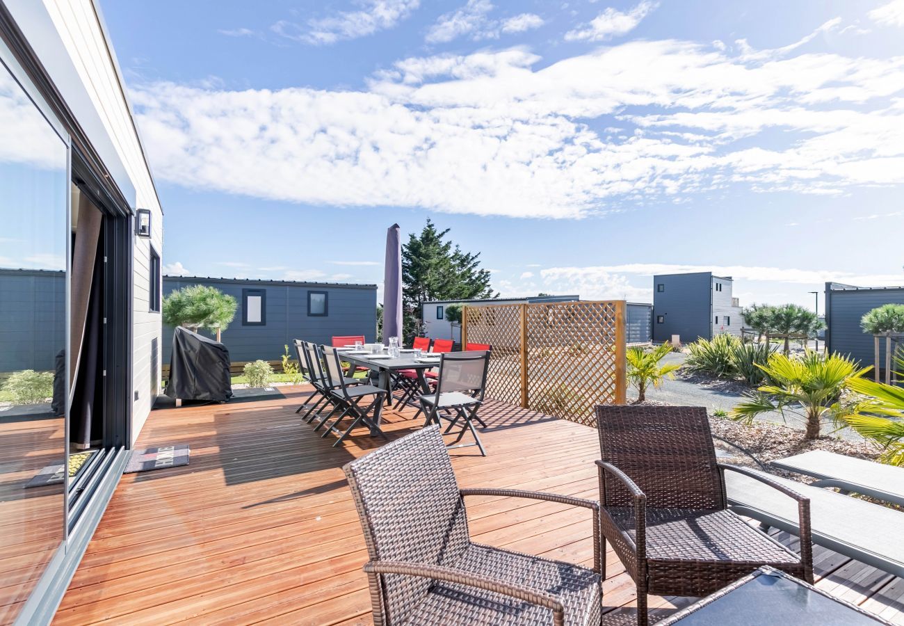 Chalet à Bretignolles-sur-Mer - Chalet climatisé pour 6- Piscine commune chauffée