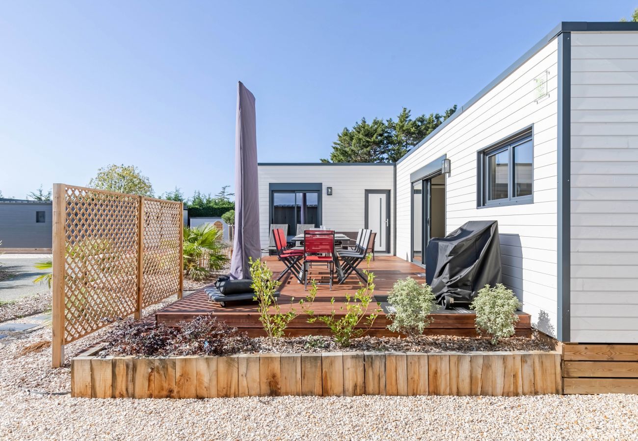 Chalet à Bretignolles-sur-Mer - Chalet climatisé pour 6- Piscine commune chauffée