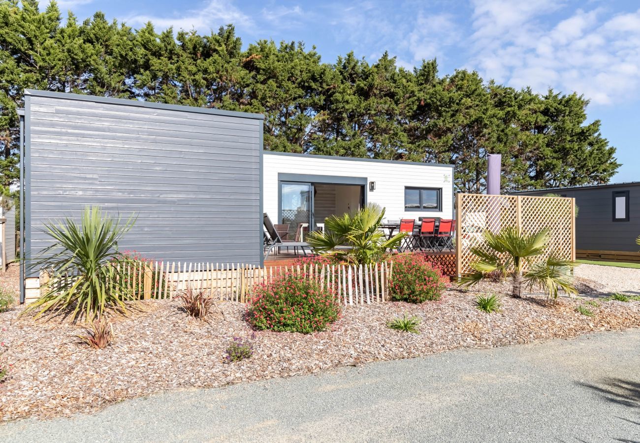 Chalet à Bretignolles-sur-Mer - Chalet climatisé pour 6- Piscine commune chauffée