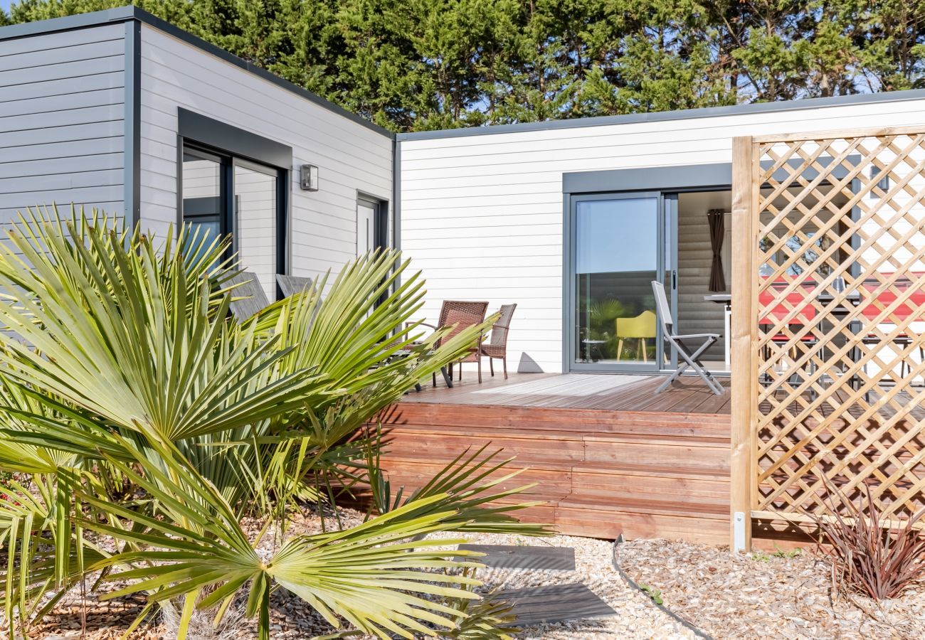 Chalet à Bretignolles-sur-Mer - Chalet climatisé pour 6- Piscine commune chauffée