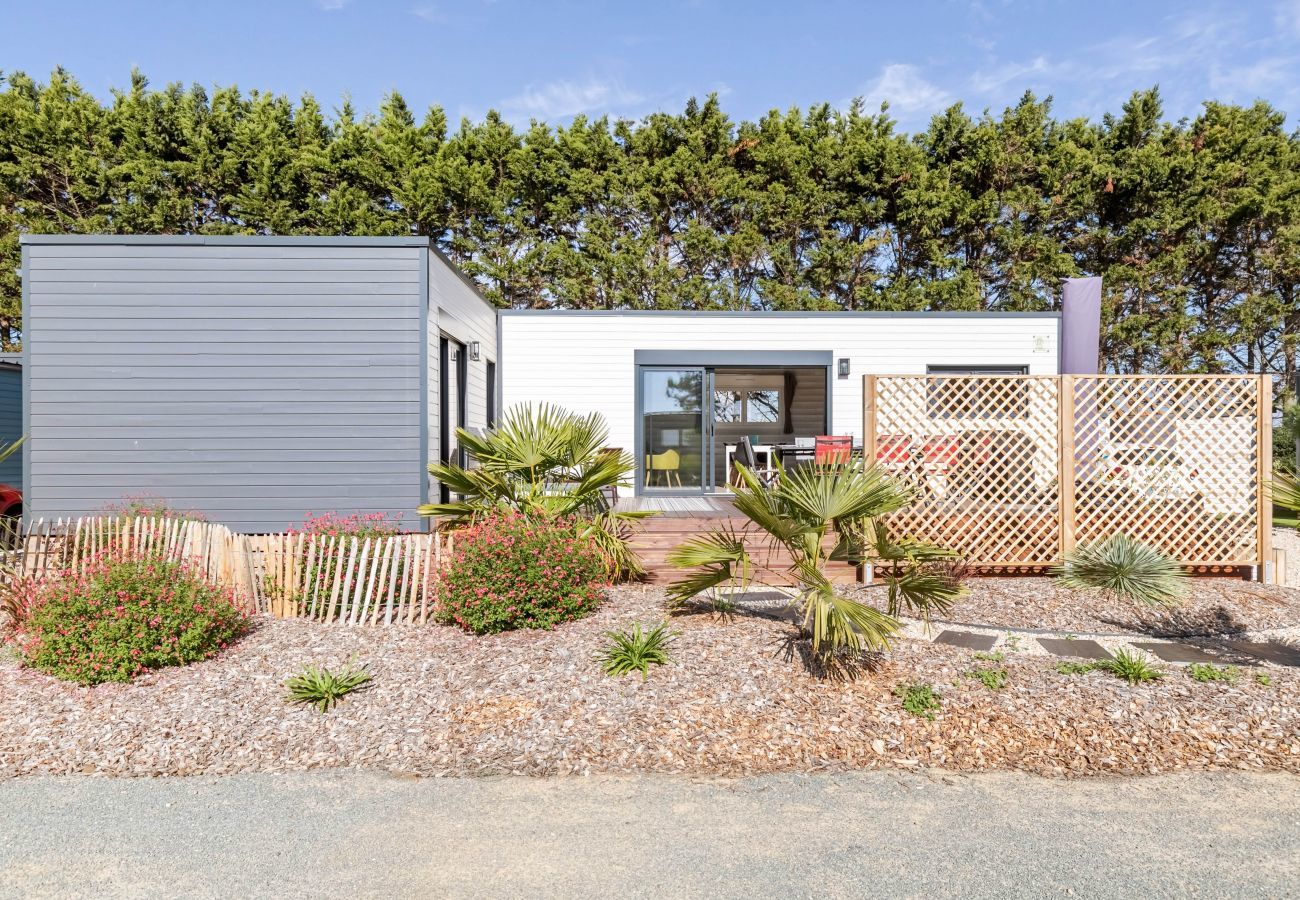 Chalet à Bretignolles-sur-Mer - Chalet climatisé pour 6- Piscine commune chauffée