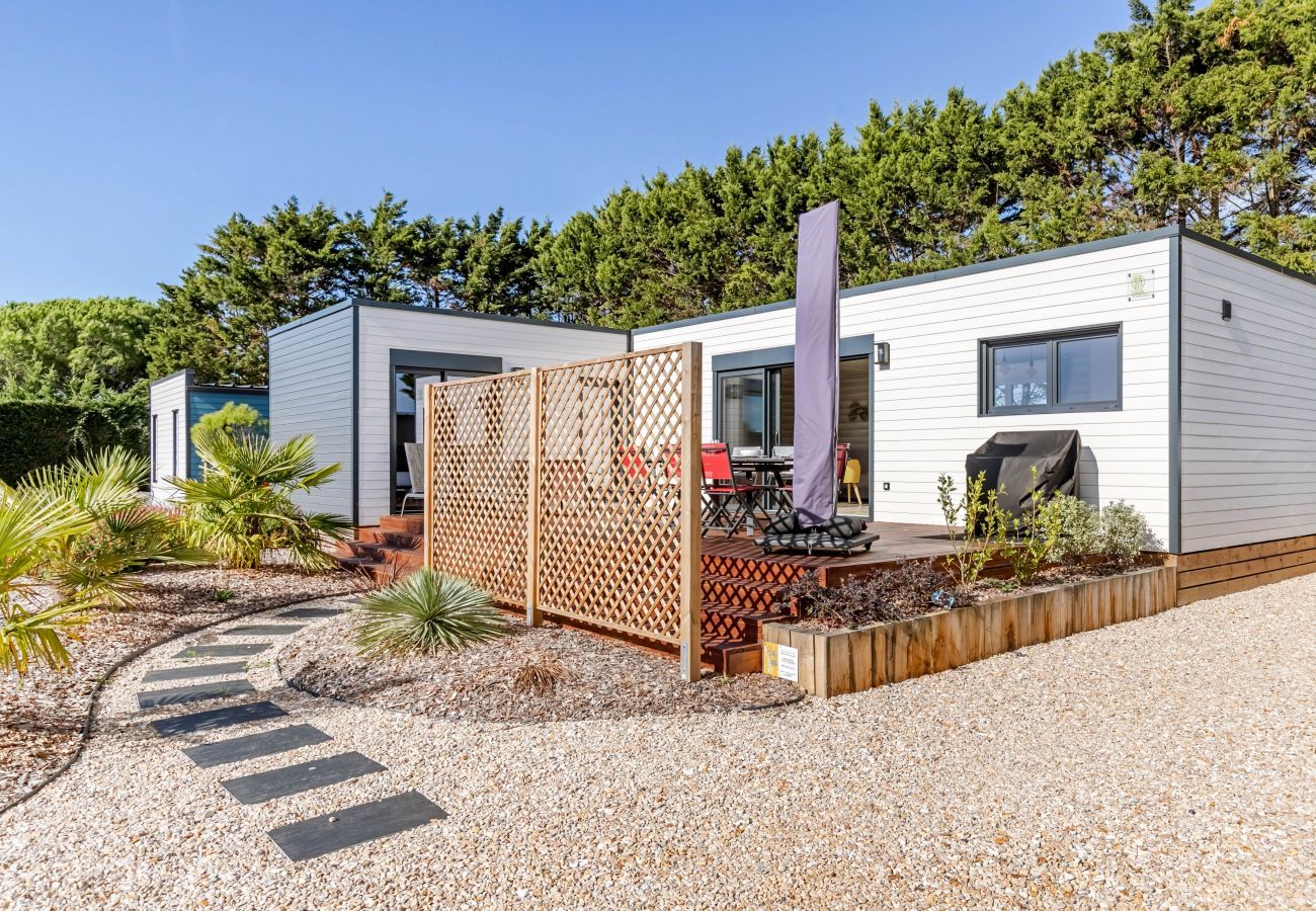 Chalet à Bretignolles-sur-Mer - Chalet climatisé pour 6- Piscine commune chauffée