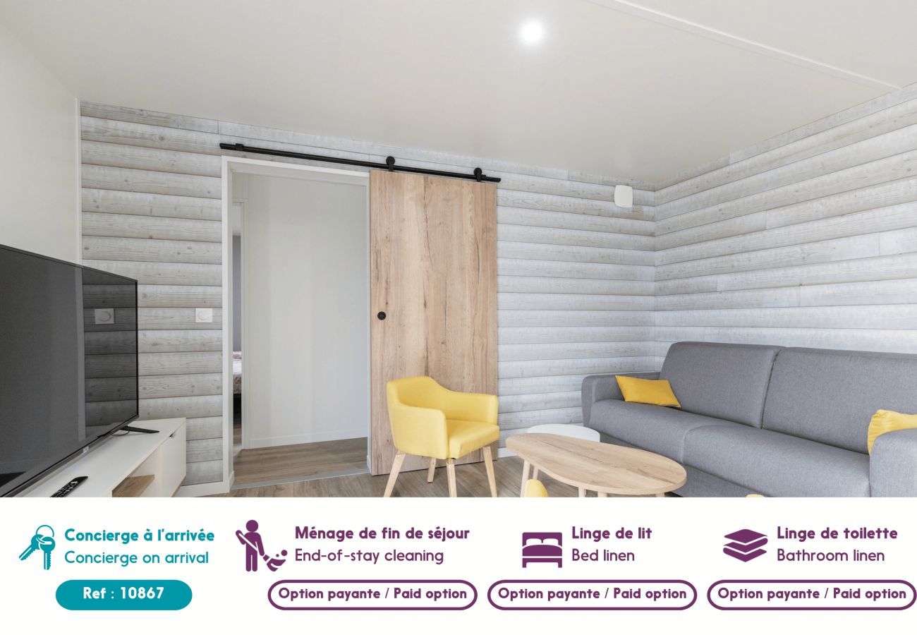 Chalet à Bretignolles-sur-Mer - Chalet climatisé pour 6- Piscine commune chauffée