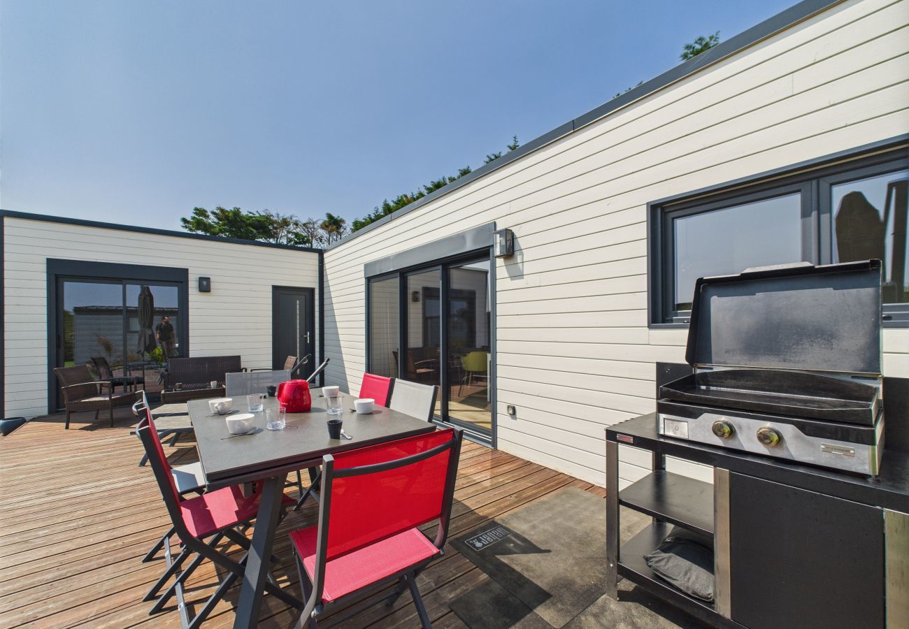 Chalet à Bretignolles-sur-Mer - Chalet climatisé pour 6- Piscine commune chauffée